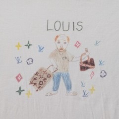 U.P. Unfortunate Portrait Pun T Shirt Louis Size Small