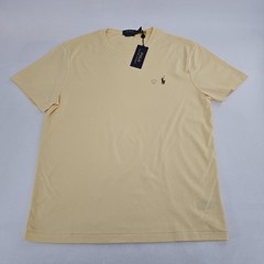 Polo Ralph Lauren Custom Slim Fit Soft T-shirt Pony Logo Mens LARGE L Yellow NEW