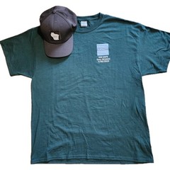 T-shirt with Company Logo & Matching Baseball Cap SIZE XL Dark Green Trucker