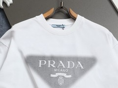 Prada round neck short sleeved T-shirt – white