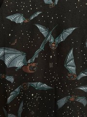 Vintage 90s Bat Moon Night Sky Double Side Single Stitch Fruit of the Loom XL