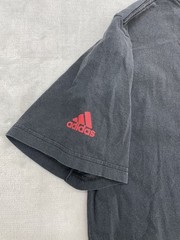 Adidas Go-To Tee Men M Black Red Vertical Logo Graphic Short Sleeve Shirt