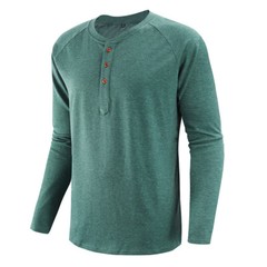Zonbailon men’s t-shirt solid color breathable large men’s shirt long sleeve