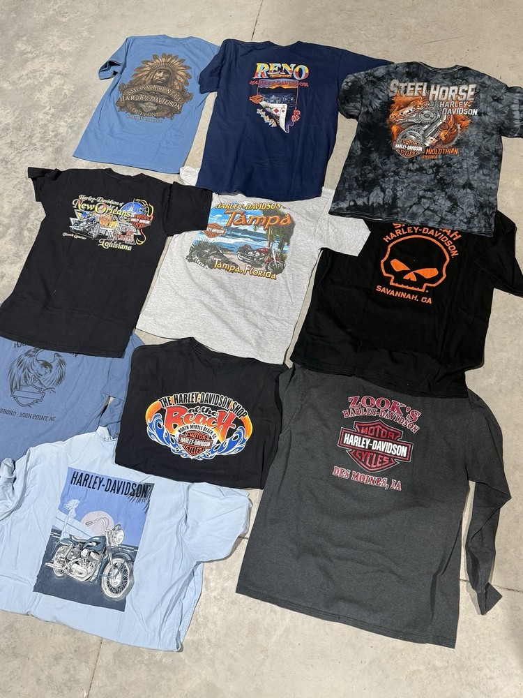 Bulk Wholesale Harley Davidson Lot – 10pc Tees / Long Sleeve