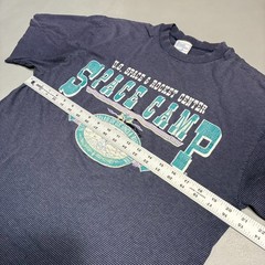 Vintage 90s Space Camp US Space Rocket Center T Shirt Mens L Navy NASA Single