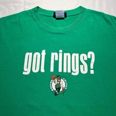 Boston Celtics Got Rings 2008 NBA Champions T Shirt Mens XL Green 17x Champs NBA