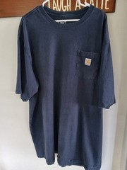 3 Carhartt Men’s Workwear Pocket T-shirt – Navy, 3XLT, 1 Without Pocket