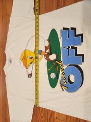 Tweety Bird Looney Tunes Shirt Tweed Off Golf XL 1993 Used White Velva Sheen WB