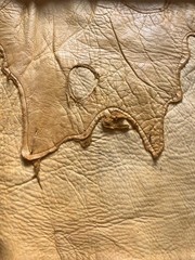 Vintage RARE deerskin leather top Handmade Artist Stamped Tag Short Sleeve Z3