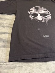 Vintage MF Doom Mask Medieval Game Changer Heavyweight Black T-Shirt Size XL