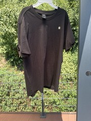 G-Star Raw Mens T-Shirt XL Black Cotton Jersey Short Sleeve Crew Neck Logo
