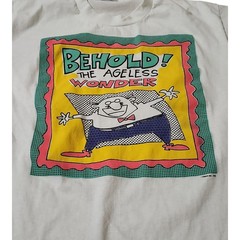 Vtg Hanes Heavyweight 50/50 White Mens Size L T-Shirt Graphic Tee Trisar 1992