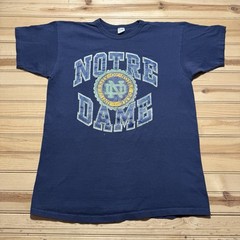 Vintage 80s Champion University Notre Dame Fighting Irish College Shirt Size XL