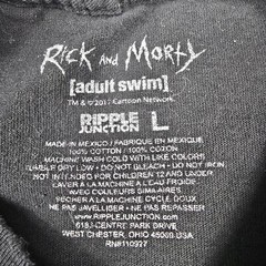 Rick and Morty Holding Eyes Open Adult Swim Ripple Junction Men’s Large Shirt