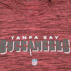 Nike Shirt Mens Large Red Tampa Bay Buccaneers Spellout NFL Football Outdoors