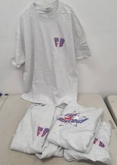 5 Lot Men’s vintage Flat busted white t shirts size XL