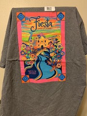 Fiesta San Antonio Texas Annual Festival Large T Shirt 2020 Gray