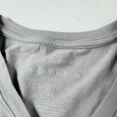 Mack Weldon T Shirt Light Gray Short Sleeve V Neck Men’s Size Medium