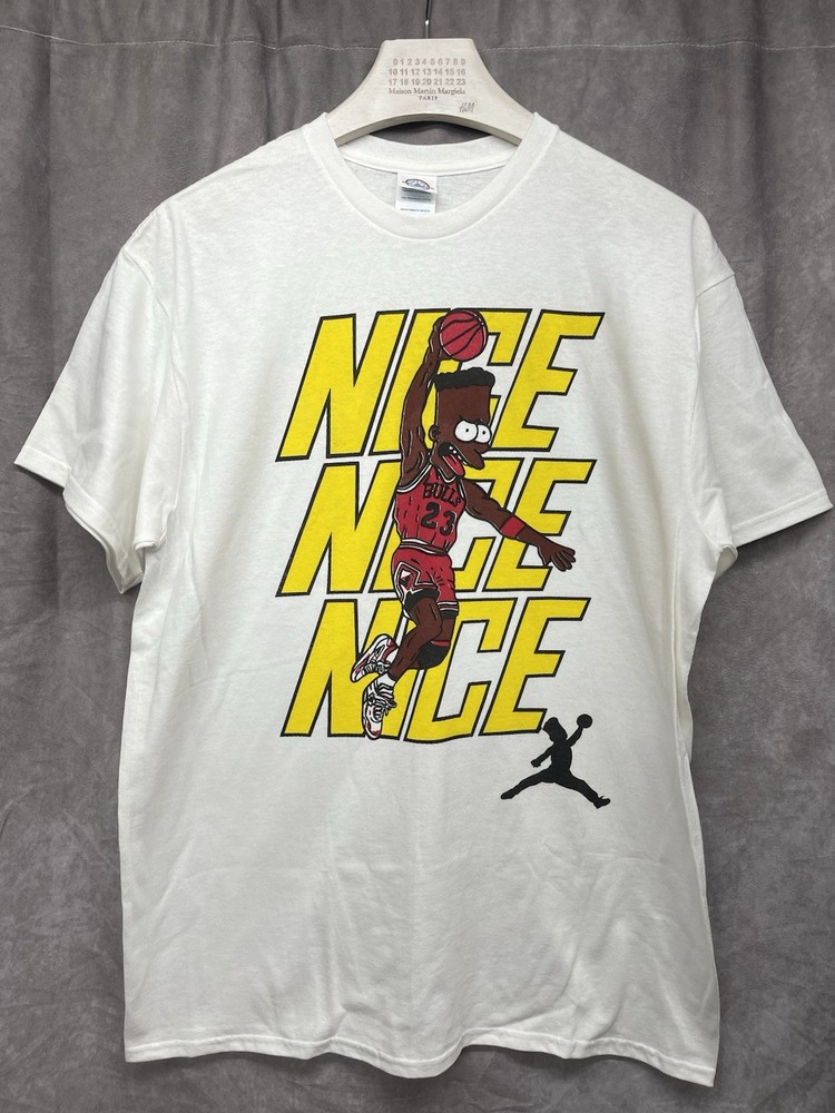 Vintage 90s Bart Simpson Michael Jordan 23 Bulls Parody T-Shirt NICE Mens Large