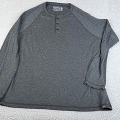 Faherty Cloud Cotton Henley Shirt Men XL Charcoal Gray Pullover Pima Cotton Soft