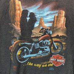 Vintage 3D Emblem Harley Davidson Motorcycles The Way We Are T-Shirt L 1987 80s