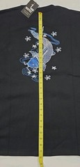 Niepce Blue Koi Embroidered Japanese Streetwear Black T-Shirt Men’s Large – NWT