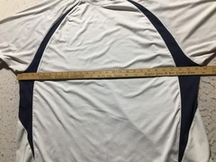 Champion Double Dry T Shirt Mens 3XL White Navy Blue Short Sleeve Crew Neck