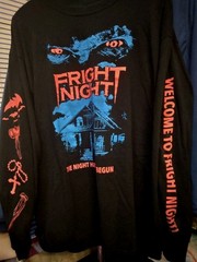 Fright Night Movie Shirt XL AOP🌙 WELCOME TO FRIGHT NIGHT🦇 Cult Horror 🏡 RARE