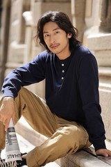 Mens Basic Style Heavyweight Solid Color Long Sleeve Henry Collar Casual T-shirt