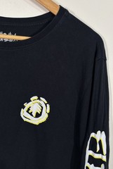 FOS x ELEMENT Sprites Series Tshirt Mens Large Long Sleeve Black Skateboarding