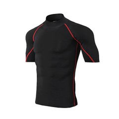 Compression T-Shirt Men’s Bodybuilding Short Sleeve Workout Gym Training Tee