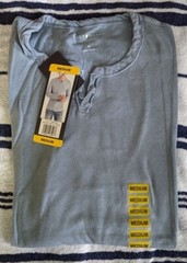 New Lucky Brand Men’s S Long Sleeve Notch Neck Triblend Henley Shirt Loden Green