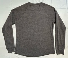 Vince Henley Pullover Shirt Mens M Gray Long Sleeve Raglan Button Up Casual