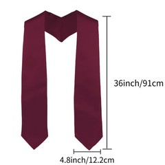 6 Pieces Unisex Graduation Stole Blank Graduation Sash Plain Grad Stole 72 In…