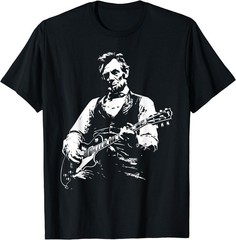 President Abraham Lincoln Playing Guitar Abe Lincoln Design T-Shirt