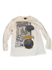 Vintage AND1 White Long Sleeve Trash Talk Basketball T-Shirt M