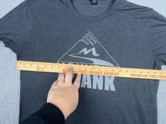 Mountain Shank Shirt Mens Large Gray Graphic Tee Anvil Lightweight Poly Blend