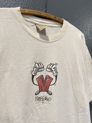 Vintage 90’s Mossimo Punchin The Clown White Cotton Tee Shirt XL USA