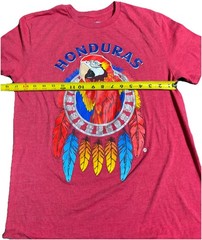 Pacer Honduras Souvenir T-Shirt Pink Size Medium Scarlet Macaw Maya Graphic Tee