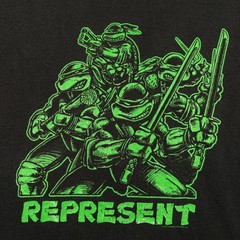 Vintage Delta T-Shirt Mens Large Black Teenage Mutant Ninja Turtles Represent
