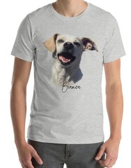 Custom Pet Portrait Comfort Tee Personalized Dog Cat Pet Lover Gift Shirt