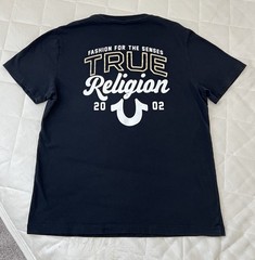 True Religion Black Graphic Logo Men’s Cotton Graphic T-Shirt Size L
