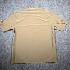 Nike Golf Dri-FIT UV Mock Neck Shirt Mens XL Tan Short Sleeve Tiger Woods