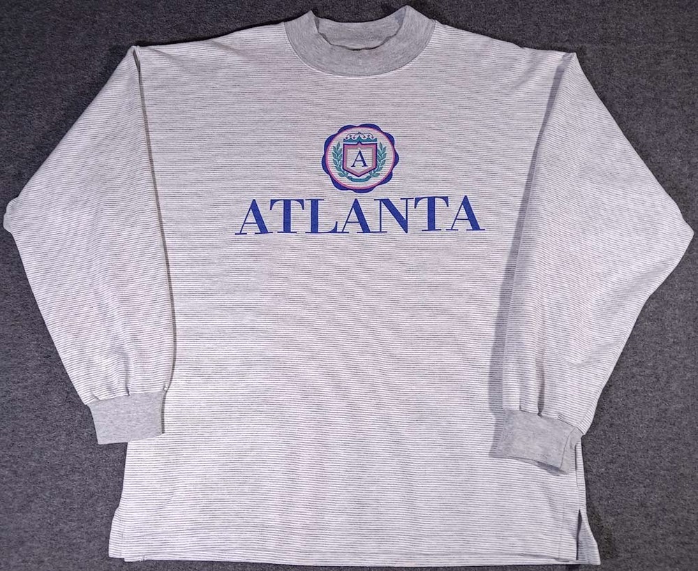 Vtg Atlanta t Shirt Wellington Apparel Resort Graphic Logo Mens XL Boxy 90’s