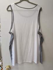 Coofandy Men’s Gray/White Tank Top Shirt XXL