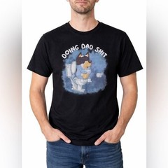 Bluey Doing Dad Sh*t Funny Graphic Tee Shirt Gildan Heavy Cotton Medium