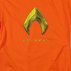 Aquaman Movie Aquaman Logo Licensed Adult Unisex T-Shirt Regular Fit Tee SM-4X