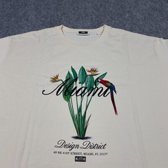 Kith Miami Design District Exclusive Macaw Tee Shirt Adult XXL Sandrift Beige