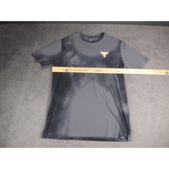 Under Armour Project Rock Brahma Bull Tie Dye T-Shirt Mens Large Gray Loose Fit