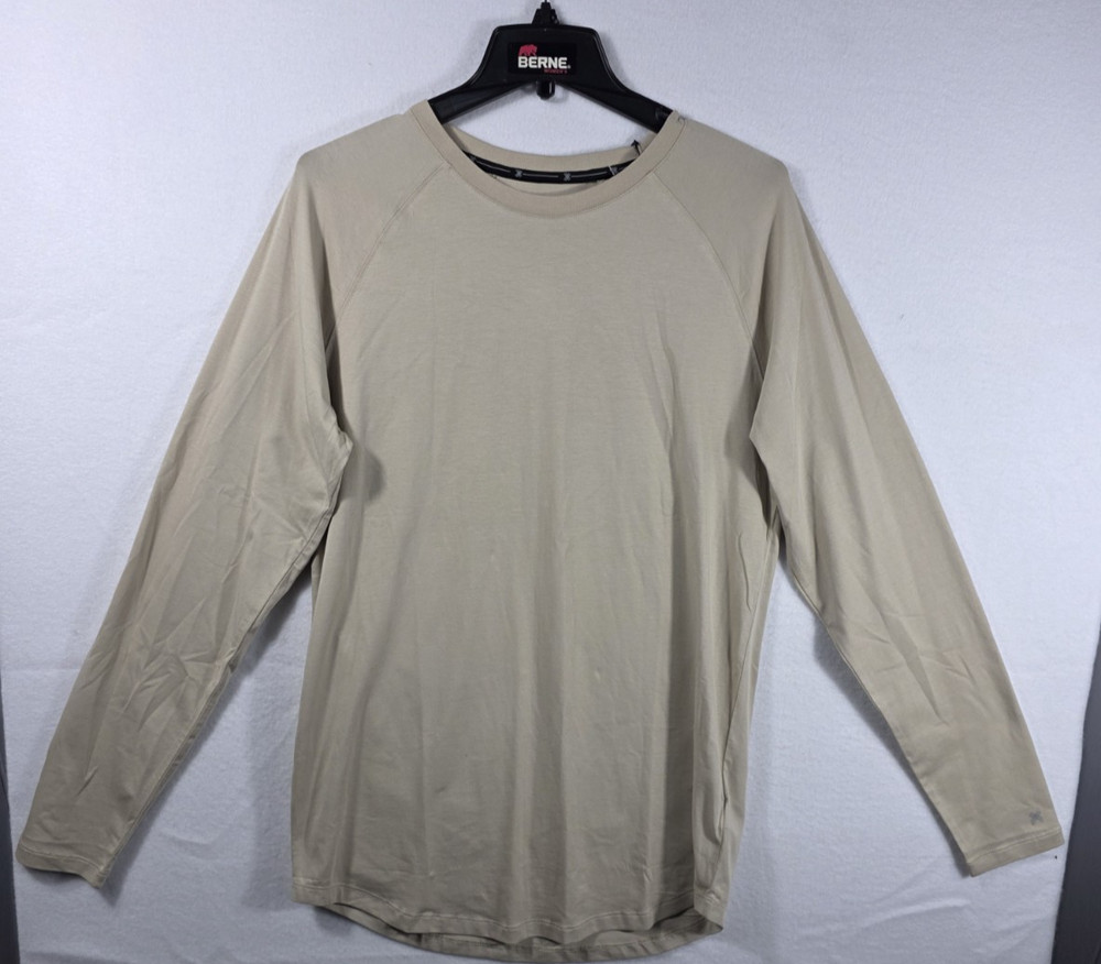 Kenneth Cole Active Tech Long Sleeve Tee Men’s Medium Beige